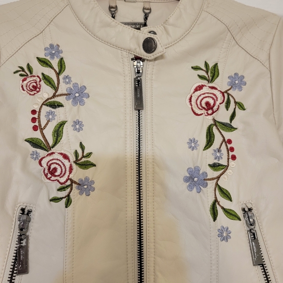 Jou Jou Kids Leather Embroidery Jacket, size S - Picture 3 of 5